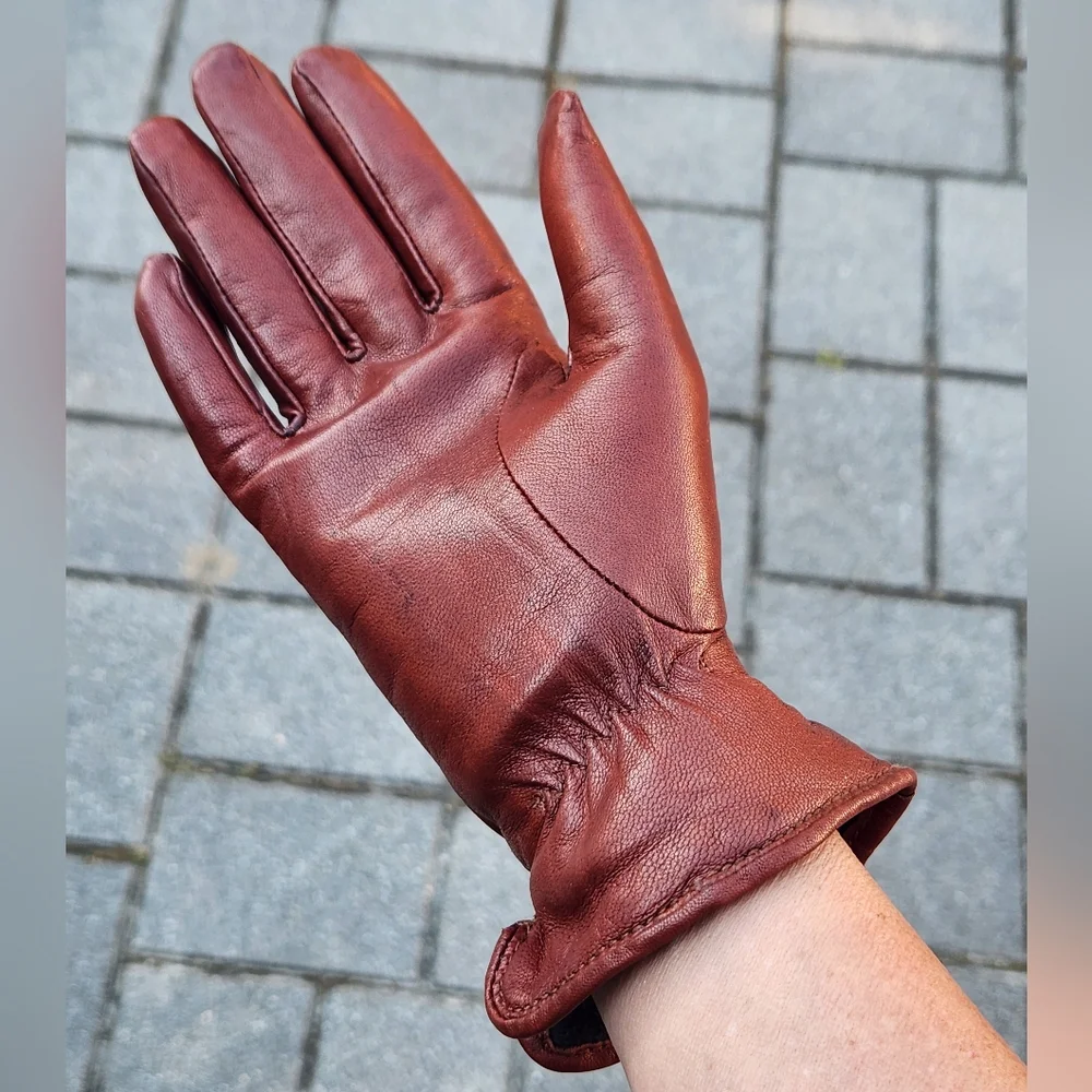 Fownes Fine Chocolate Brown Leather Gloves S